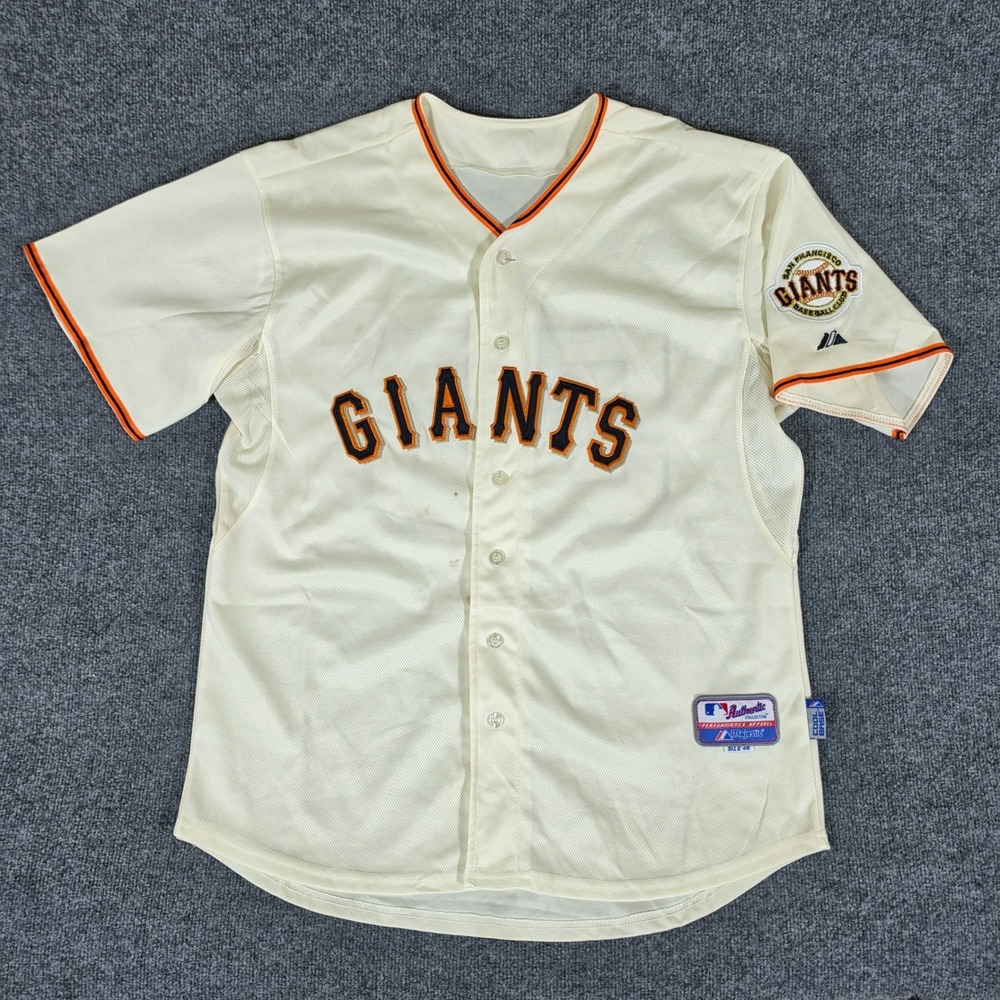 Majestic San Francisco Giants Tim Lincecum 55 Authentic Jersey Cream Mens 48